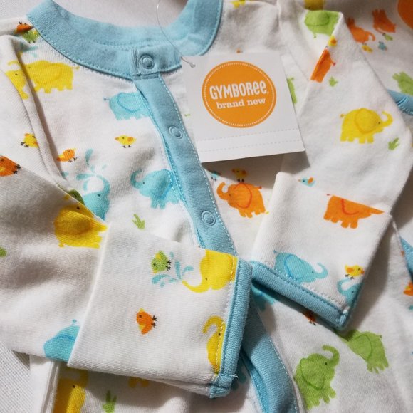 Gymboree Brand New Baby {Elephant Parade} 0-3 month NWT blanket, Sleeper & NWOT - Picture 6 of 8